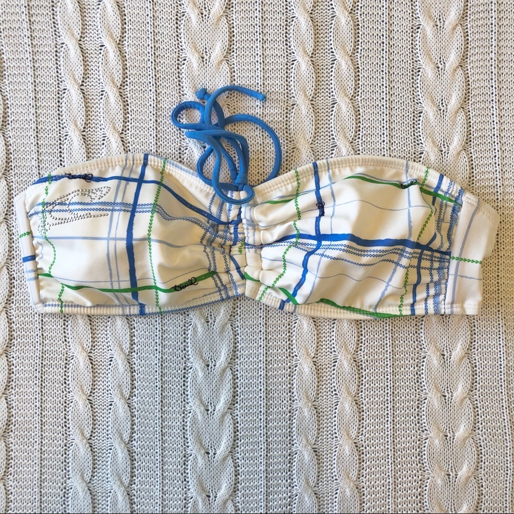 Like-new, O’Neill, strapless swimsuit